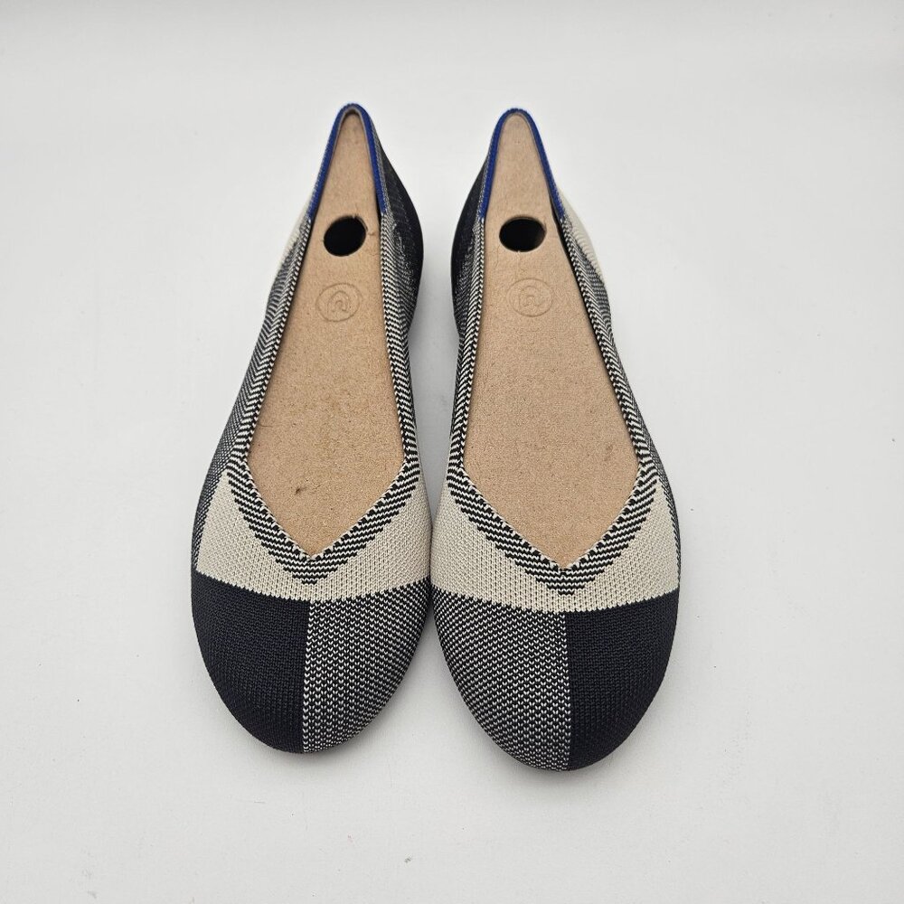 Rothys The Flat Buffalo Plaid Round Toe Slip On Flats Womens Size 8 NEW